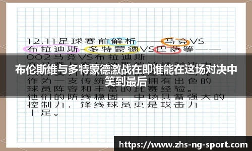 布伦斯维与多特蒙德激战在即谁能在这场对决中笑到最后